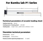 Cartucho Aquecedor + Termistor Bambu Lab Série P1/ P1s - Imagem 2